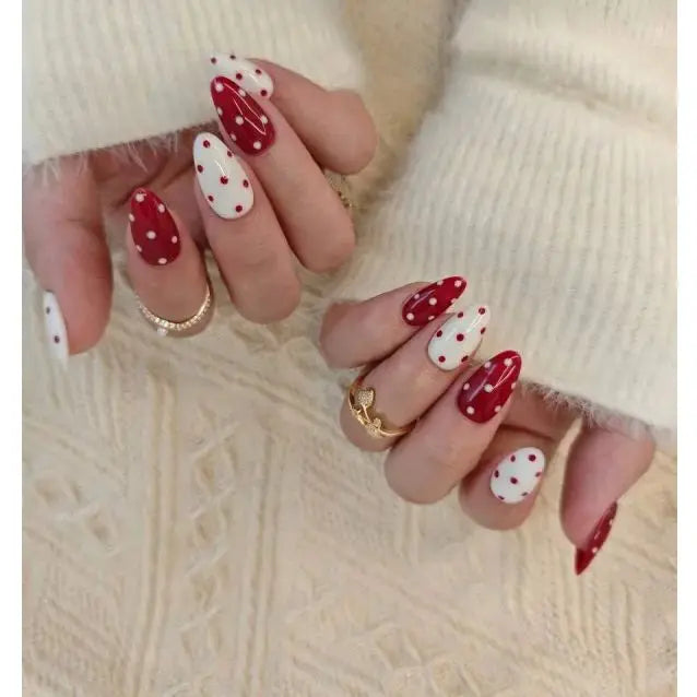 Red Polka Dot Nails