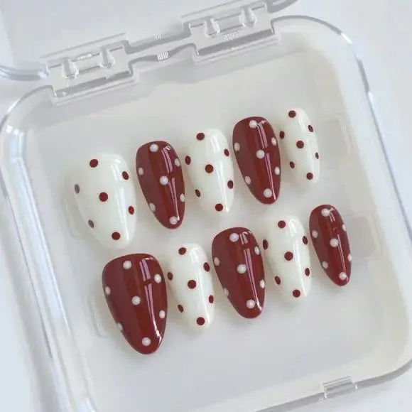 Red Polka Dot Nails