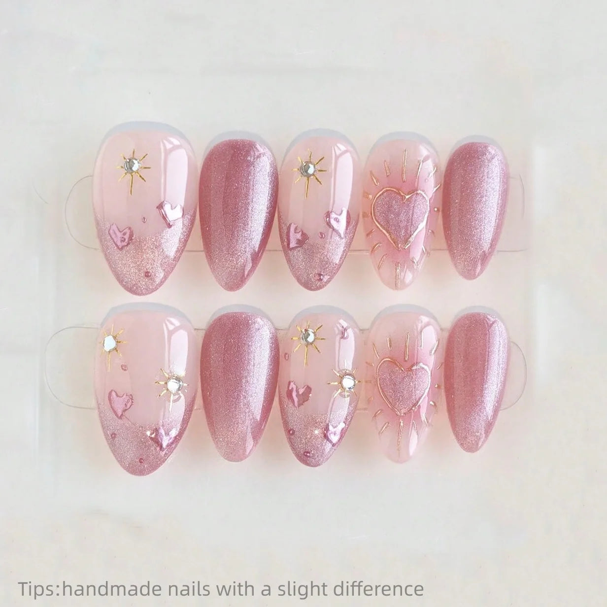 Pink Heart Cat eye