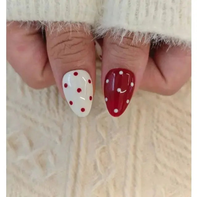Red Polka Dot Nails