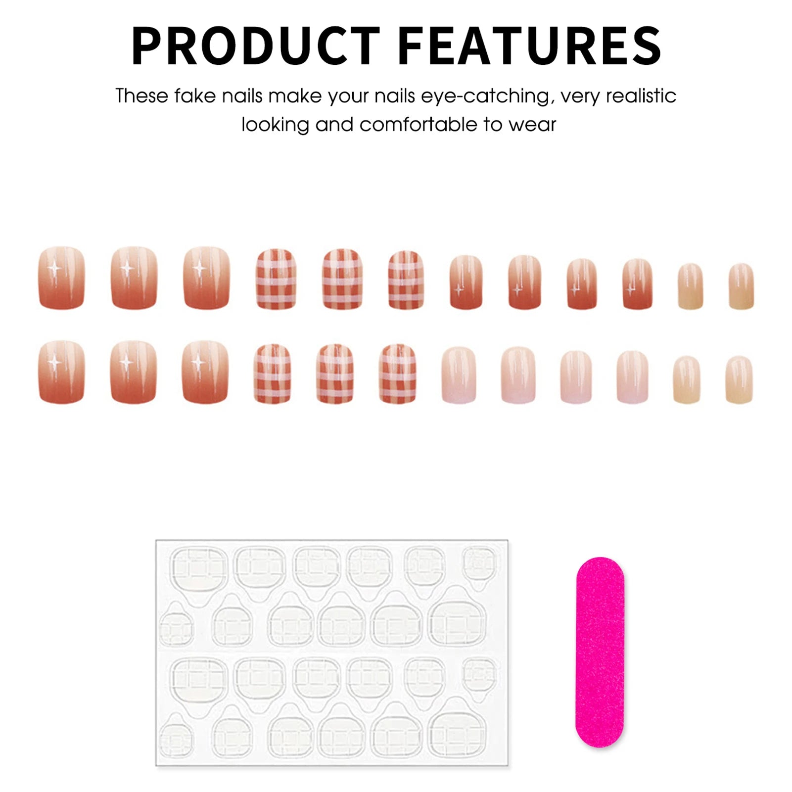 24PCS Short nails