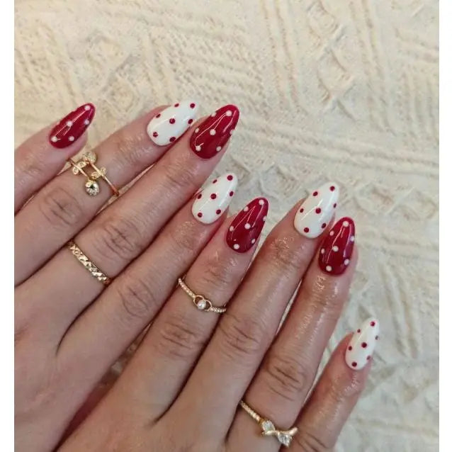 Red Polka Dot Nails