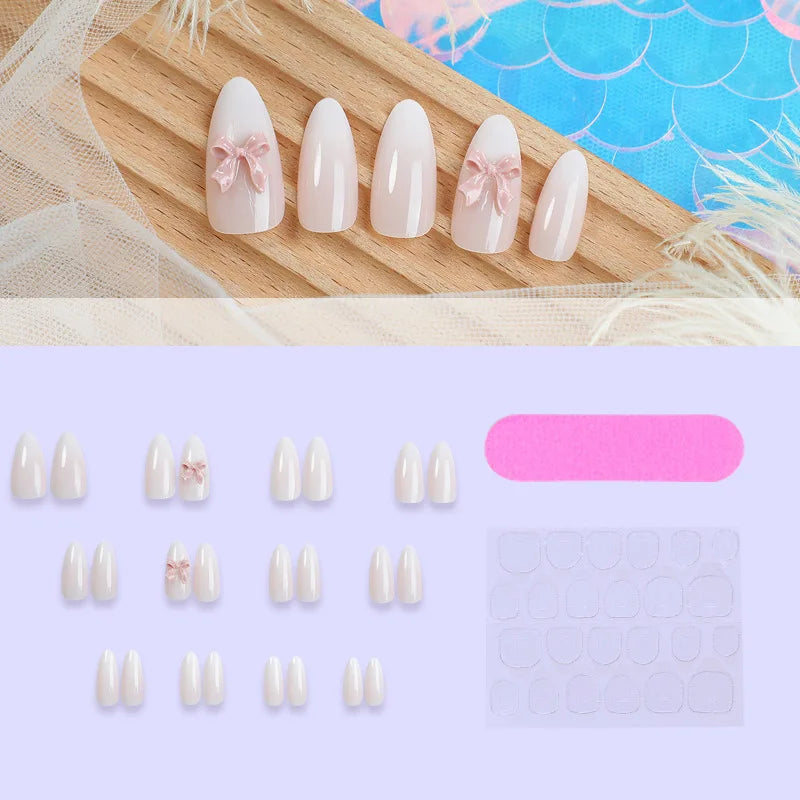 Almond Nude Color Gradient Bow-Tie